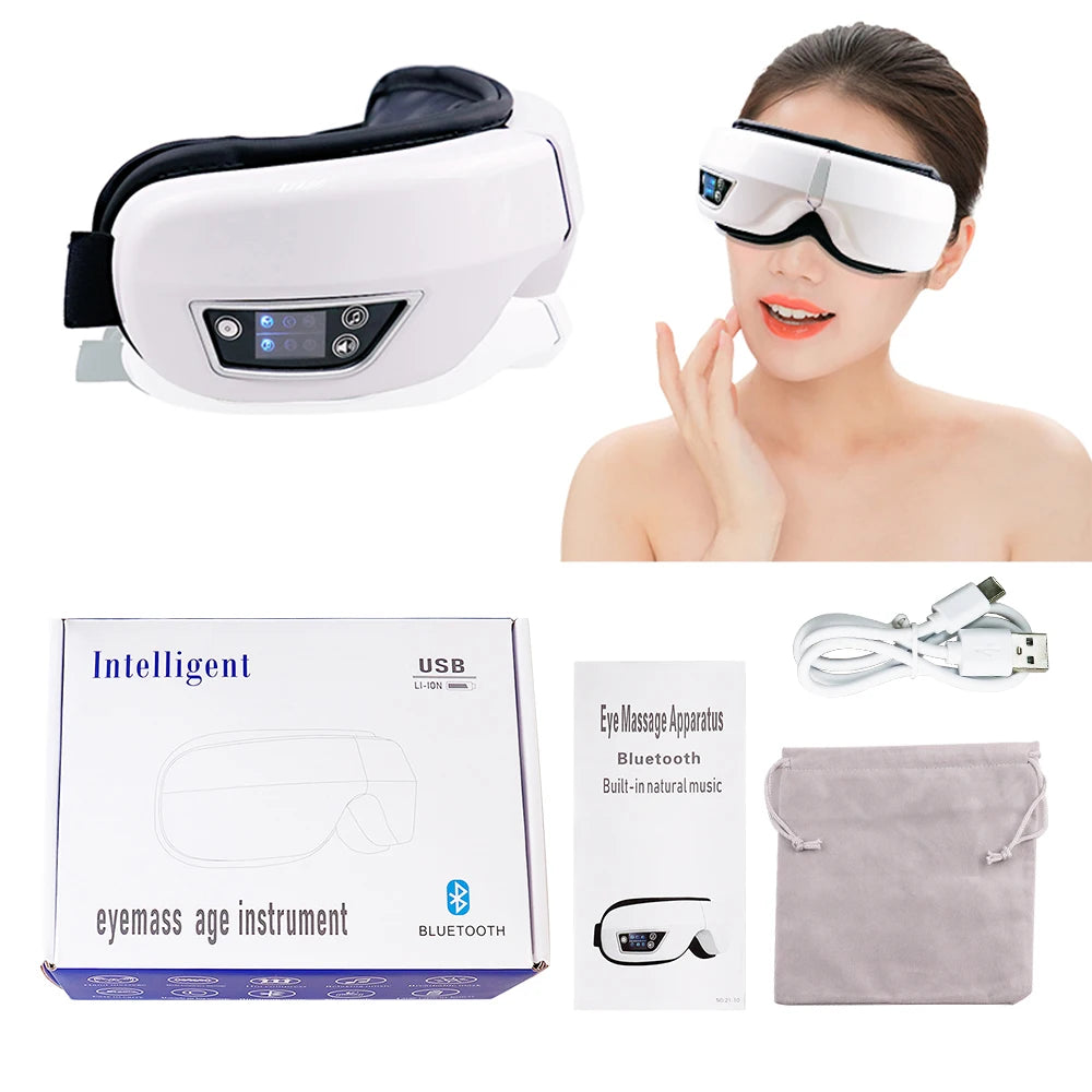 Faltbares Augenmassagegerät mit Luftkompression & Bluetooth