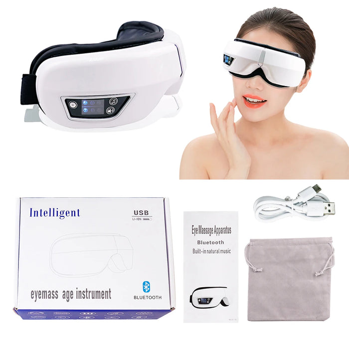 Faltbares Augenmassagegerät mit Luftkompression & Bluetooth