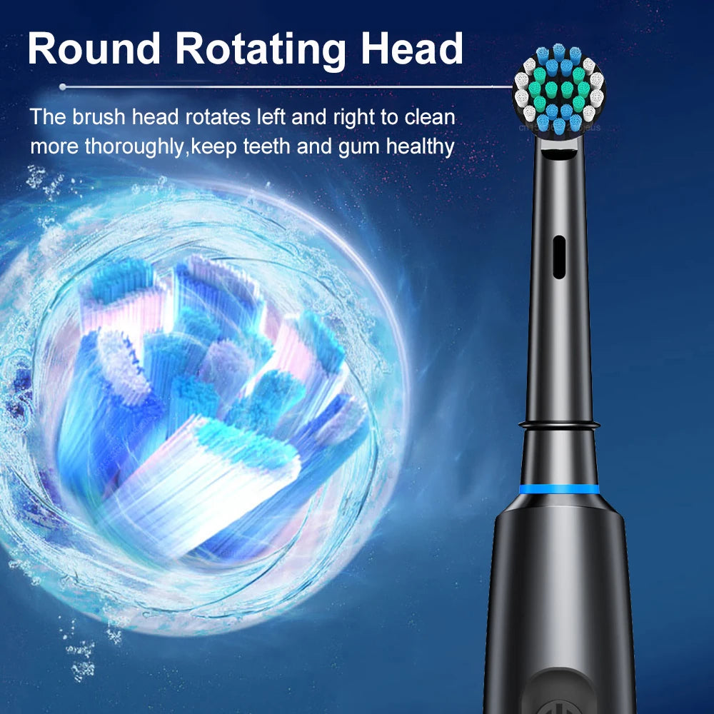 Sonic Electric Toothbrush | 5 Cleaning Modes, 30-Day Battery & 4/8 Replacement Heads