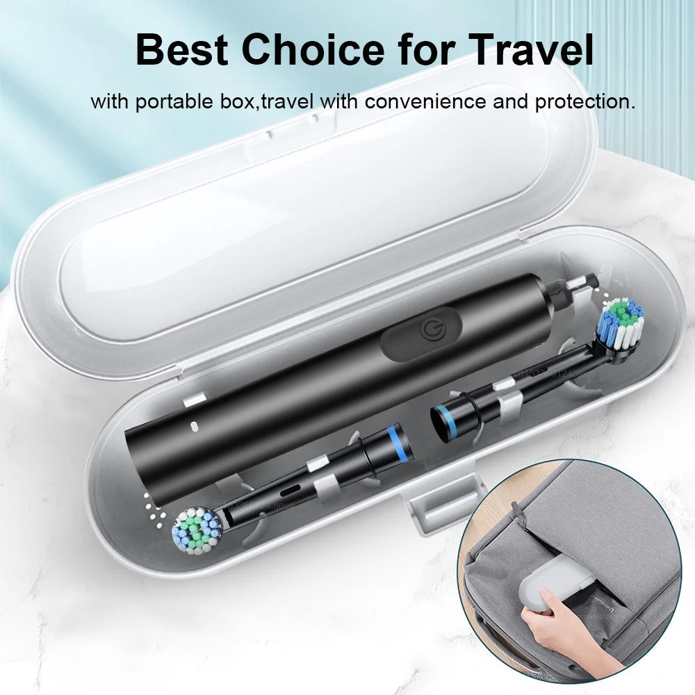 Sonic Electric Toothbrush | 5 Cleaning Modes, 30-Day Battery & 4/8 Replacement Heads